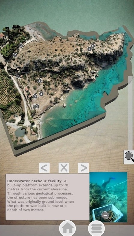 The site of Asine in the PAST application
